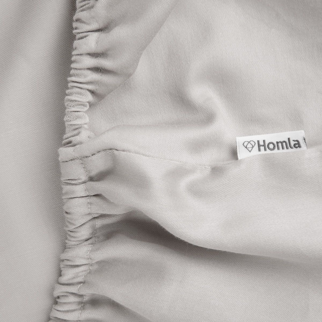 Простирадло Homla Basic Danielle сатинове Сіре 90 x 200 см (5904183855325) - зображення 3