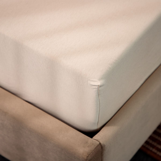 Простирадло Homla Basic Lauko ранфорс Бежеве 140 x 200 см (5904183855295) - зображення 4