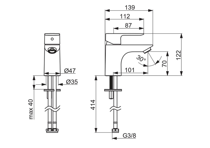 Bateria umywalkowa Oras Linea 1610FN - obraz 3