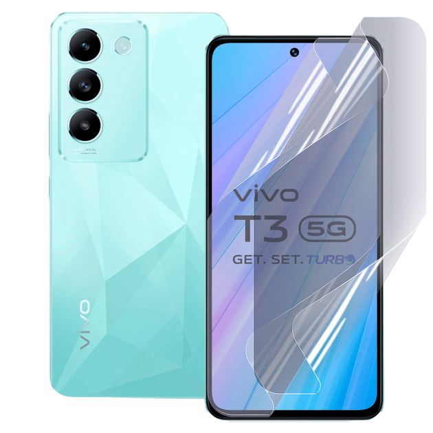 Антишпион приватная плёнка гидрогелевая для смартфона Vivo T3 противоударная прозрачная - Фото 1 Антишпион приватная плёнка гидрогелевая для смартфона Vivo T3 противоударная прозрачная - изображение 1