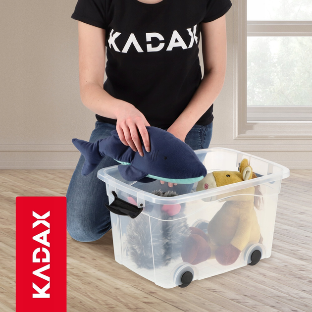 Koszyk-organizer Kadax z pokrywką na kółkach 20 l (5903699425824) - obraz 4