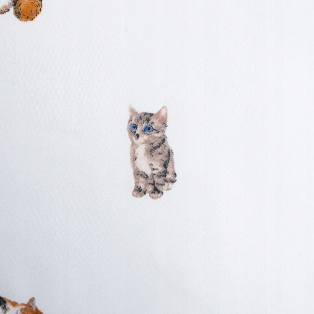 Komplet pościeli Homla Gattino Poszewka na pościel 160 x 200 cm 2 poszewki na poduszki 50 x 60 cm z mikrofibry w kotki Beżowy (5906496743795) - obraz 3
