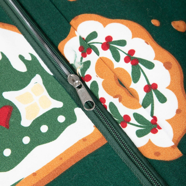 Komplet pościeli Homla Grinchy Poszewka na pościel 220 x 200 cm + 2 poszewki na poduszki 70 x 80 cm z mikrofibry z motywem świątecznym Zielony (5904183858586) - obraz 4