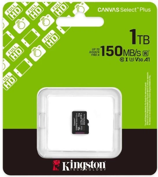 MicroSDXC Kingston 1 TB microSDXC Canvas Select Plus Gen3 (SDCS3/1TBSP) - изображение 3