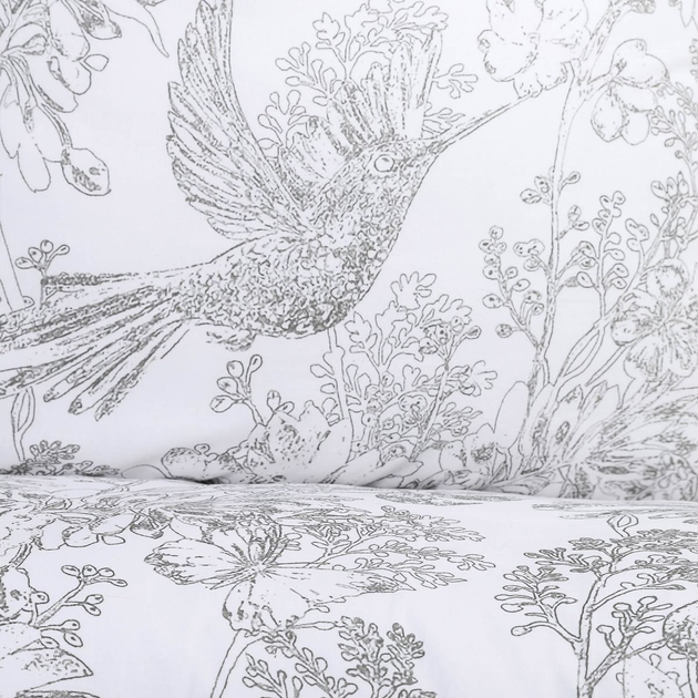 Komplet pościeli Homla Morales Poszewka na pościel 220 x 200 cm + 2 poszewki na poduszki 70 x 80 cm bawełniany Biały (5902869998410) - obraz 3