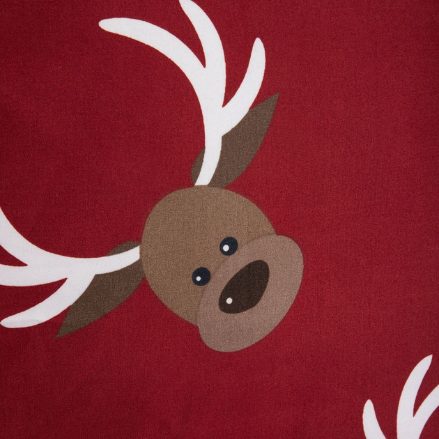 Комплект постільної білизни Homla Reindeer 160 x 200 см + 2 наволочки 50 x 60 см з мікрофібри північні олені Червоний (5904183806655) - зображення 2