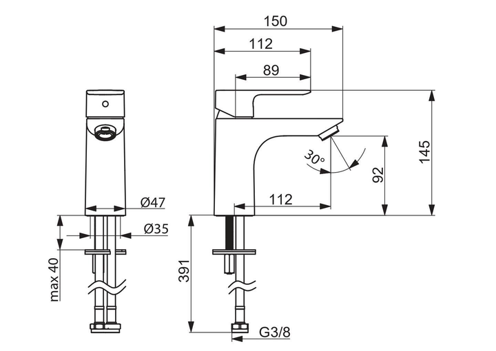 Bateria umywalkowa Oras Linea 1603FN - obraz 3