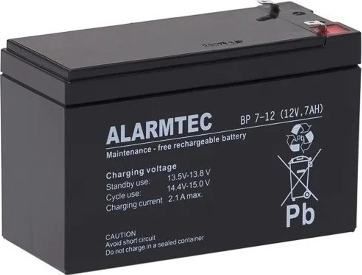 Akumulator AGM ALARMTEC BP 12V 7Ah (5902367802561) - obraz 1