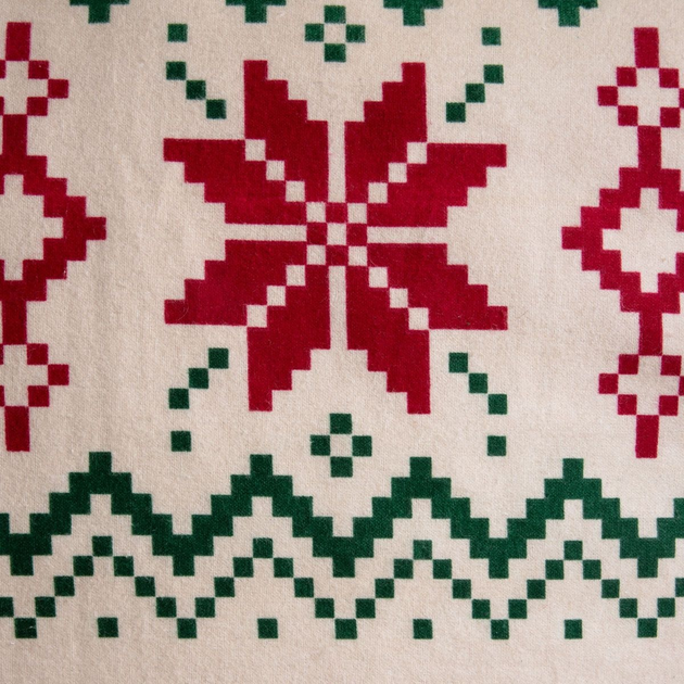 Komplet pościeli Homla Wintey Poszewka na pościel 220 x 200 cm + 2 poszewki na poduszki 70 x 80 cm flanelowy w świąteczny wzór Beżowy (5906496700538) - obraz 2