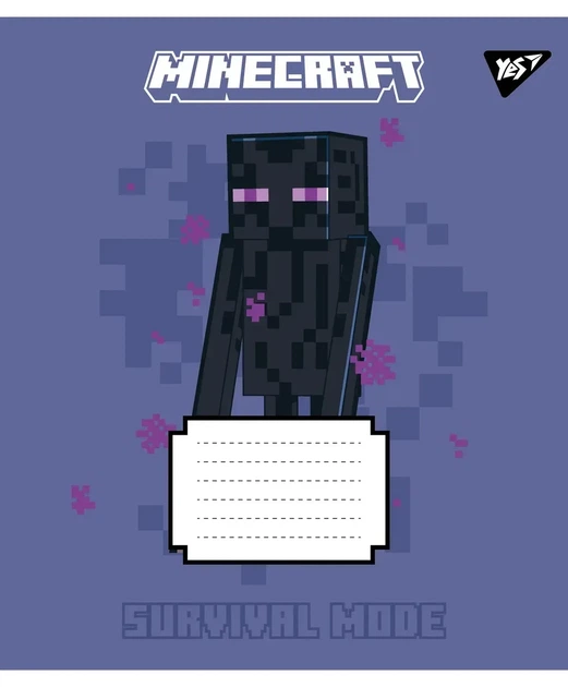 Зошит учнівський шкільний Yes Minecraft Signs А5 12 аркушів коса лінія - зображення 4