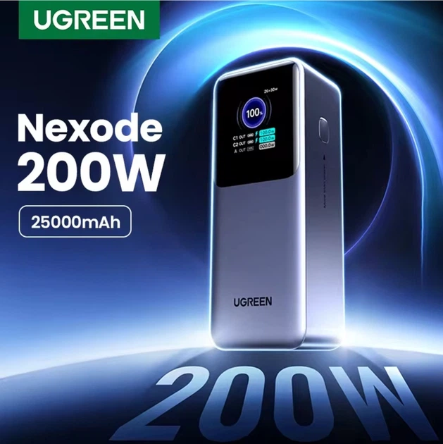 Портативный аккумулятор Павербанк UGREEN Nexode 25000mAh 200W PD3