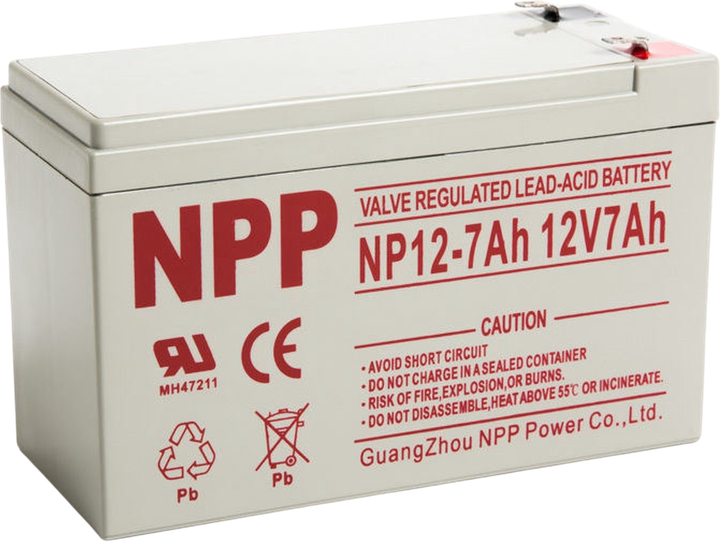 Akumulator NPP AGM 12V 7 Ah (NP12-7Ah) - obraz 1