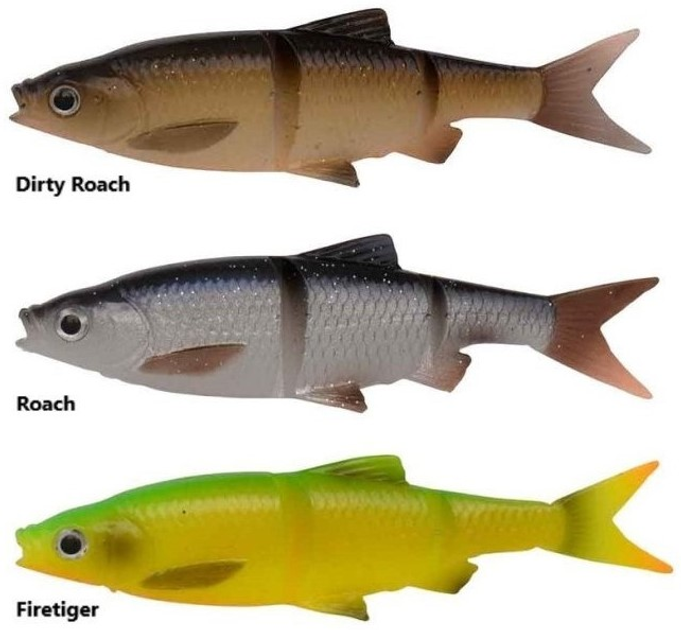 Zestaw miękkich przynęt Savage Gear 3D LB Roach Swim n Jerk 10 cm 10 g Roach 3 szt (5706301574381) - obraz 1