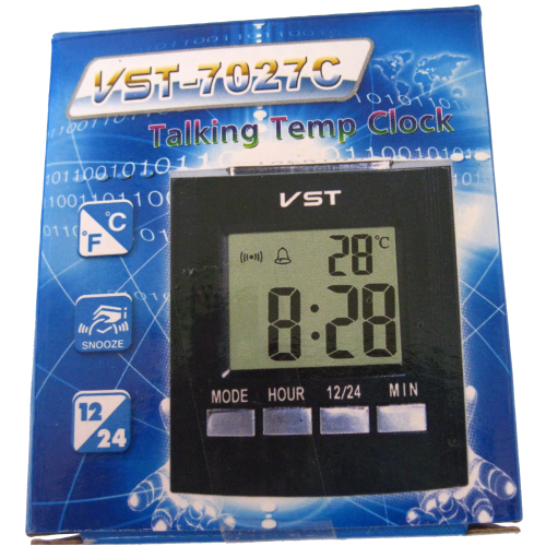 Часы электронные настольные говорящие по русски VST-7027C ( код: IBW155 ) - изображение 2