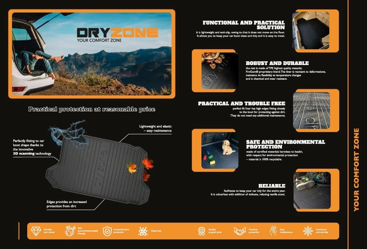Килимок для багажника Frogum Dry Zone для Kia Ceed III від 2018 року (5902643416994) - зображення 3