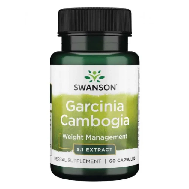Экстракт камбоджийской гарцинии 5:1 Garcinia Cambogia 80 мг Swanson, 60 капсул - Фото 1 Экстракт камбоджийской гарцинии 5:1 Garcinia Cambogia 80 мг Swanson, 60 капсул - изображение 1