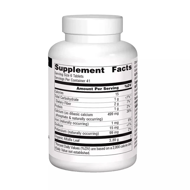 Люцерна 648 мг Alfalfa, Source Naturals, 250 таблеток - изображение 2