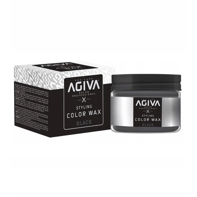 Віск для фарбування волосся Agiva Hair Color Wax BLACK 120 мл - Фото 1 Віск для фарбування волосся Agiva Hair Color Wax BLACK 120 мл - изображение 1