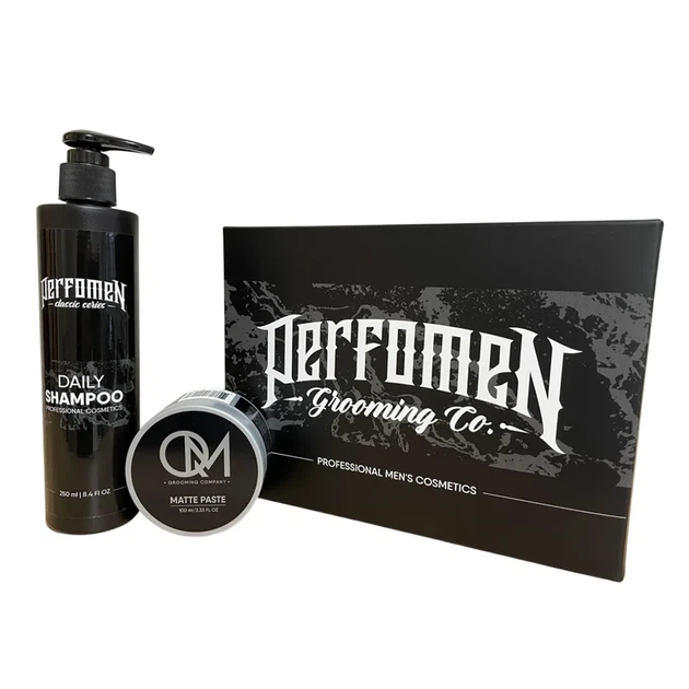 Набір для чоловіків PerfomeN Daily Shampoo 250мл + QM Matte Paste 100мл - Фото 1 Набір для чоловіків PerfomeN Daily Shampoo 250мл + QM Matte Paste 100мл - зображення 1