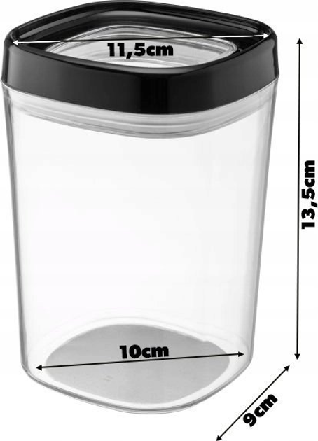 Zestaw pojemnikow Kadax Duna 60 ml 1 l 1.8 l 3 szt (5903699472699) - obraz 4