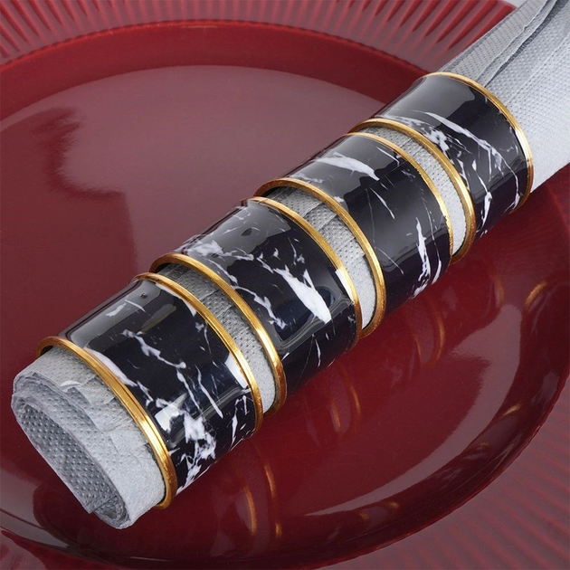 Zestaw obrączek na serwetki Vilde metalowe 4.5 cm x 4 szt (8720573688680) - obraz 6