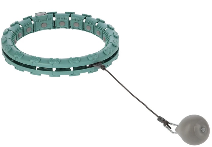 Hula-hop HMS FH03 z obciążnikiem i licznikiem Zielony (5907695551914) - obraz 2