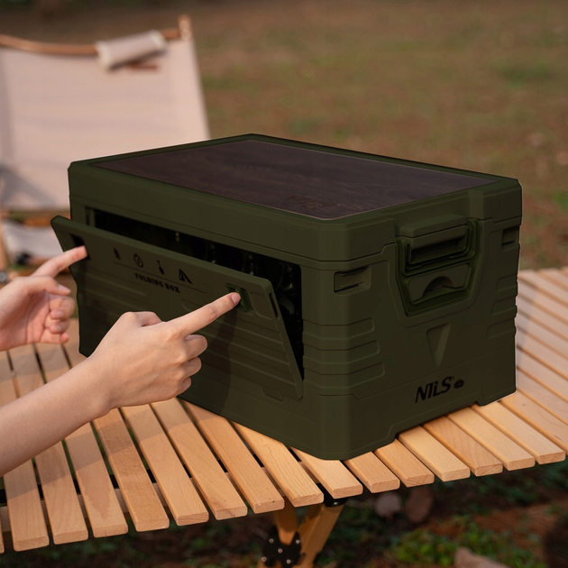 Składana skrzynia kempingowa Nils Camp NCB4002 32 l Zielona (5908261685132) - obraz 4