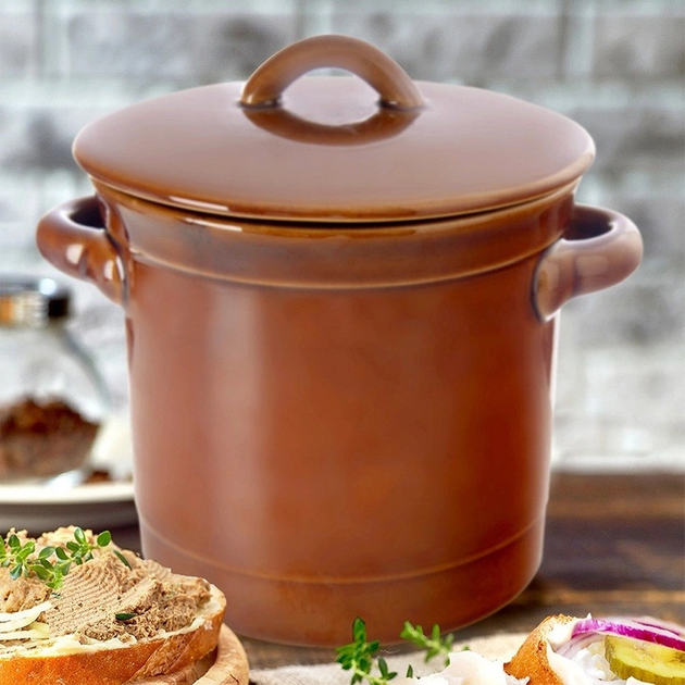 Pojemnik do kiszenia Orion ceramiczny z pokrywką 1 l (8592381200015) - obraz 3