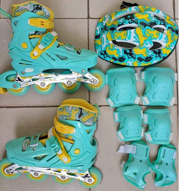 Ролики Детские Раздвижные с Полным Комплектом Защиты 35-38 см FR Skates - изображение 3