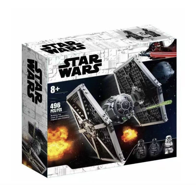 Конструктор STAR WARS Имперский истребитель TIE - 496 деталей, звездолет с минифигурками из звездных войн - изображение 2