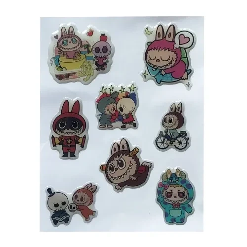 Набір наклейок 3D STICKERS Labubu 8 - Фото 1 Набір наклейок 3D STICKERS Labubu 8 - изображение 1