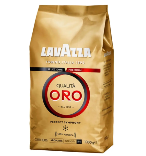 Кофе в зернах Lavazza Qualita Oro упаковка вес 1 кг - Фото 1 Кофе в зернах Lavazza Qualita Oro упаковка вес 1 кг - изображение 1