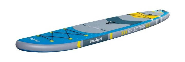 Nadmuchiwana deska SUP Rebel ACTIVE 350 x 81 x 15 cm z wiosłem, pompką i torbą do przechowywania niebieska RBA4500 (5901890120166) - obraz 3