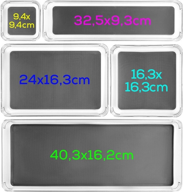 Контейнер для зберігання Orion 40 x 16 x 4.5 см Сірий (8592381185183) - зображення 8