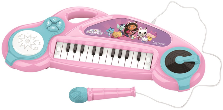 Zabawka Lexibook Gabby's Dollhouse Fun Electronic Keyboard with Light 89004 (3380743105529) - obraz 1