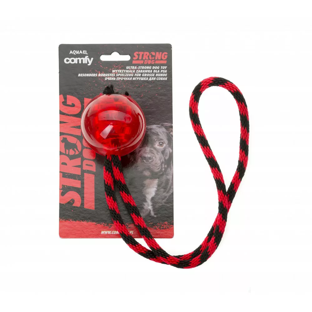 Іграшка для собак AquaEl Comfy Strong Dog М'яч + мотузка 11 см (5905546315838) - зображення 6