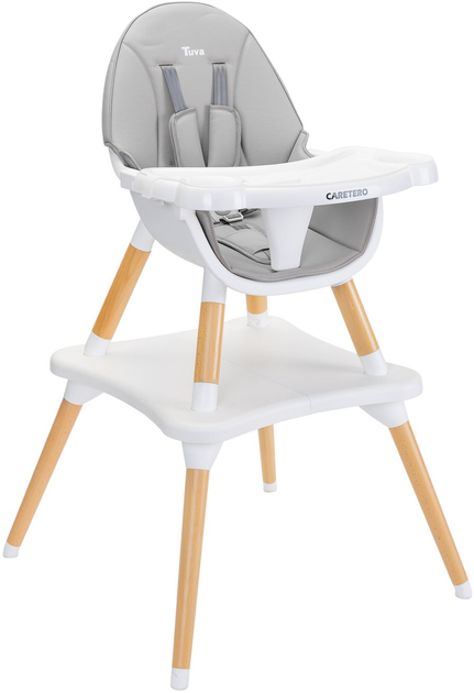 Стільчик для годування Caretero Tuva Сірий (5903076306685) - зображення 2