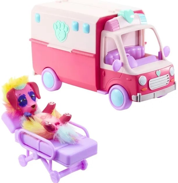 Набір іграшок Moose Toys Little Rescue Scruff-a-luvs Ambulance SCR-30182 (5713396301822) - зображення 5