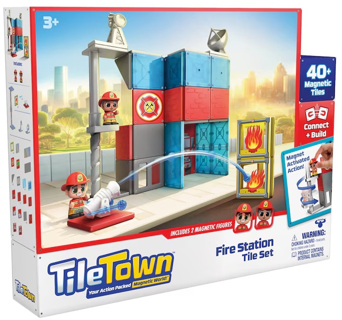 Zestaw zabawek Tile Town Fire Station 90305 (630996820681) - obraz 1