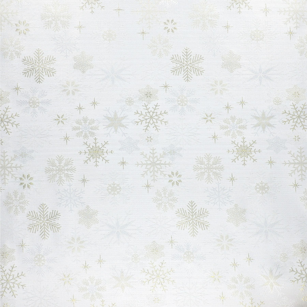 Obrus Homla Winter Glam Gold Snow w złote śnieżynki Biały 150 x 220 cm (5902869978788) - obraz 4