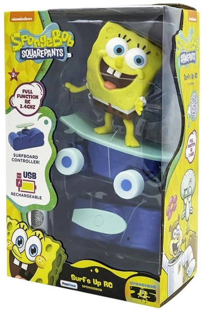 Zabawka zdalnie sterowana Sponge Bob FunRise RC figurka na deskorolce 71156 (021664711569) - obraz 4