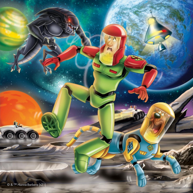 Пазл Ravensburger Scooby Doo Night Fright 3 x 49 елементів 5242 (4005556052424) - зображення 3