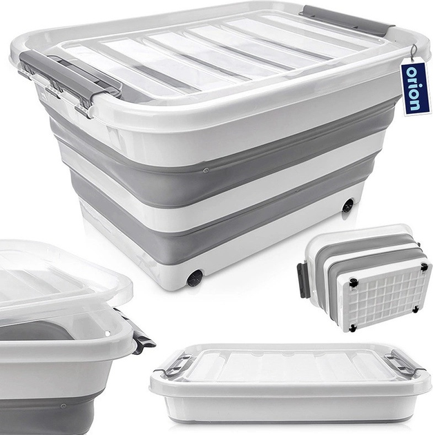 Контейнер для зберігання Orion Kemp на колесах складаний 30 л (8697404117896) - зображення 4