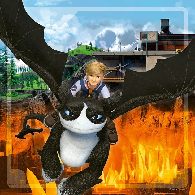 Пазл Ravensburger Dragons The Nine Realms 3 x 49 елементів 5688 (4005556056880) - зображення 2