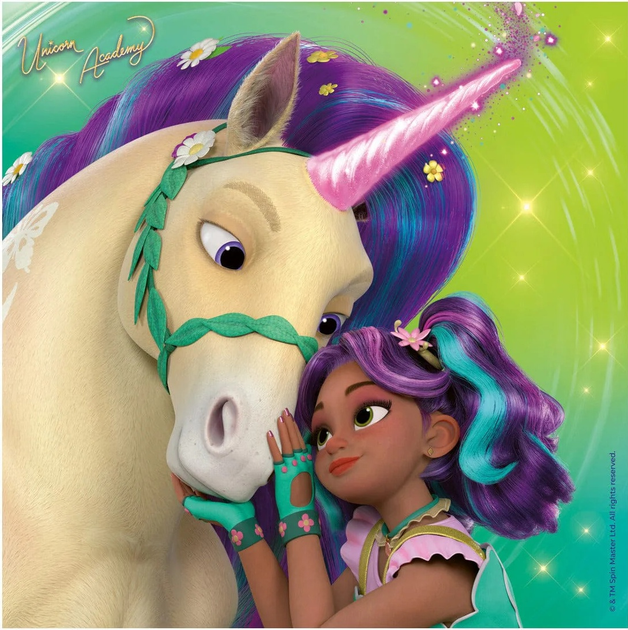 Пазл Ravensburger Netflix Unicorn Academy 3 x 49 елементів 12004163 (4005555041634) - зображення 4