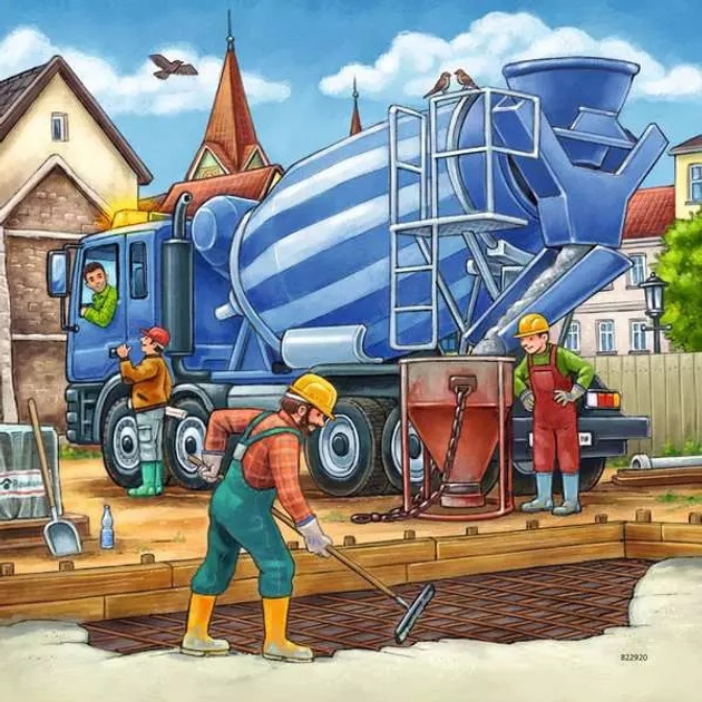 Пазл Ravensburger Великі будівельні машини 3 x 49 елементів 9226 (4005556092260) - зображення 4