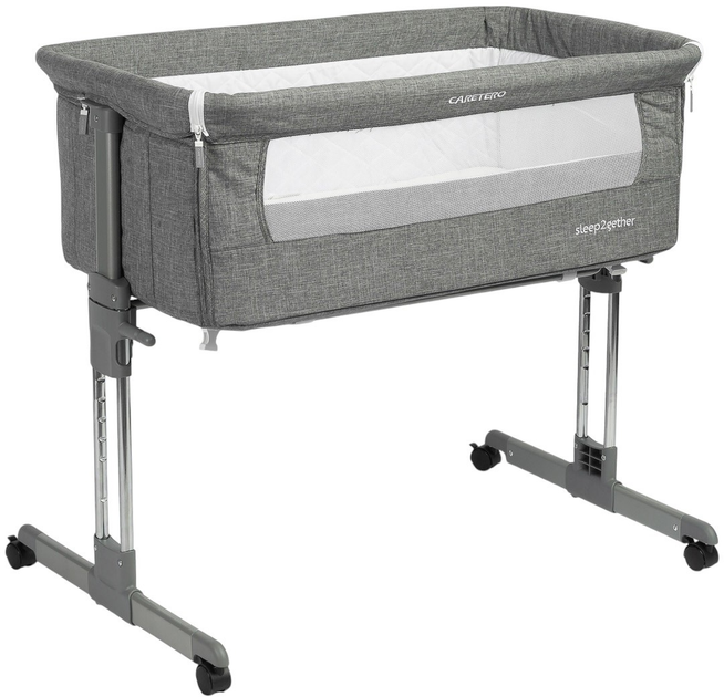 Ліжечко приставне Caretero Sleep2gether Графітове (5902021529353) - зображення 1