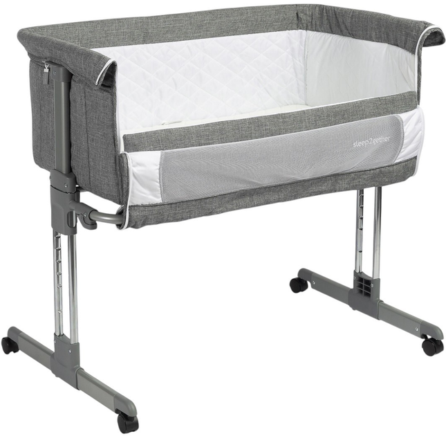 Ліжечко приставне Caretero Sleep2gether Графітове (5902021529353) - зображення 4