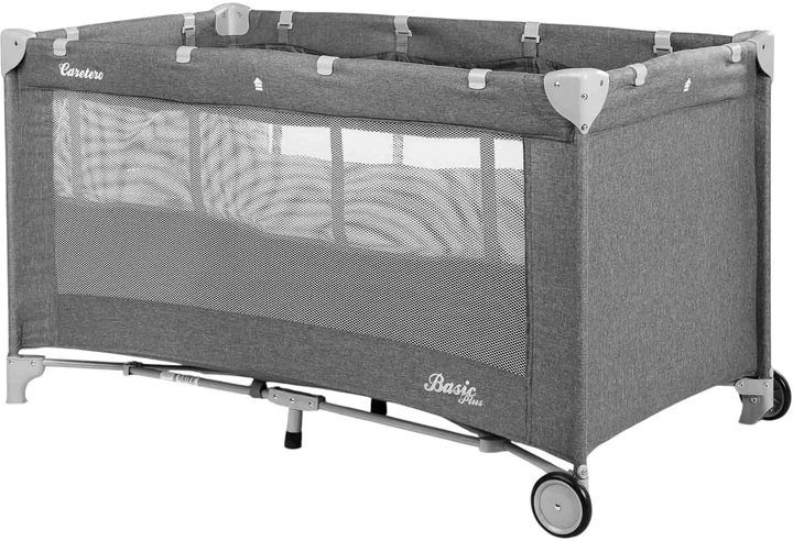 Дитяче ліжечко Caretero Basic Plus Графіт (5903076301130) - зображення 2
