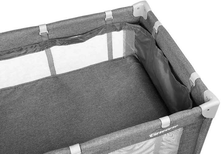 Дитяче ліжечко Caretero Basic Plus Графіт (5903076301130) - зображення 3